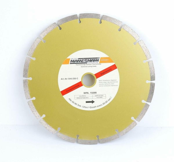 Disc diamantat segmentat pentru fierastrau circular Mannesmann M1245-230, O230 mm