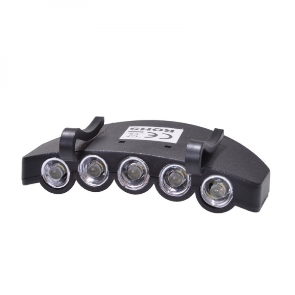 Lanterna cu sistem de prindere pe sapca pentru vanatoare si pescuit Filmer FLMR36170 5 LED uri