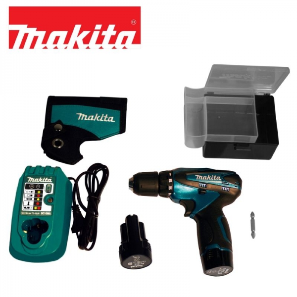 Masina de gaurit si insurubat cu doi acumulatori Makita MKTDF330DSP1A 2x10.8 V 1.3 Ah